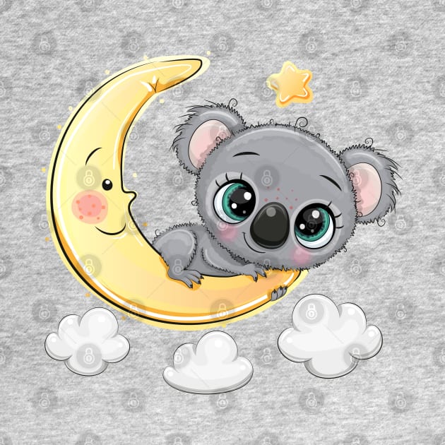 Cute Koala bear on the moon by Reginast777